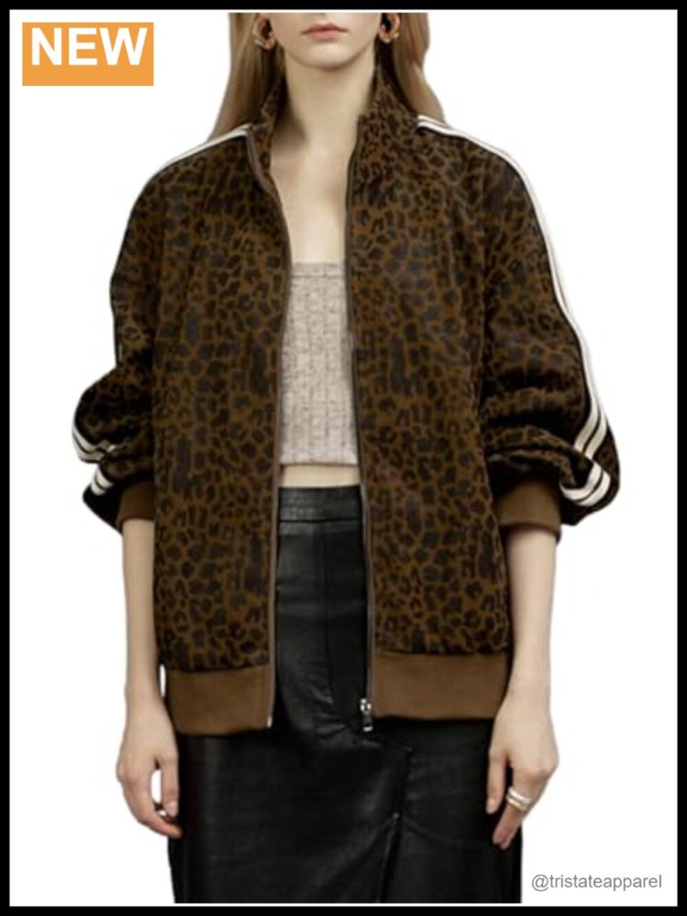 Women Faux Leather Jacket Oversize PU Motorcycle Coat Long Sleeve Zip Up
